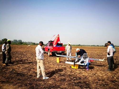 几内亚项目无人机航飞工作进行中